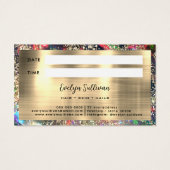 金ゴールドグリッターブラックopalアポイントメントカード (裏面)