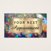 金ゴールドグリッターブラックopalアポイントメントカード (正面)