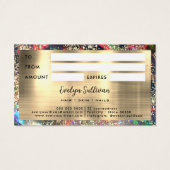 金ゴールドグリッターブラックopalギフトカード (裏面)