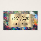 金ゴールドグリッターブラックopalギフトカード (正面)