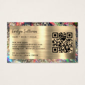 金ゴールドグリッターブラックopalロイヤリティカード (裏面)