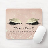 金ゴールドグリッターブランディングメイクアップアーティストラッシュ マウスパッド (マウス)