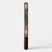 金ゴールドグリッターブルゴーニュダイヤモンドパタパーソナライズされたーン Case-Mate iPhoneケース (裏面 / 右)