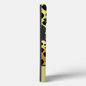 金ゴールドグリッターブルーレオパード印刷名 Case-Mate iPhoneケース (裏面 / 右)