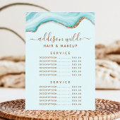 金ゴールドグリッターブルー大理石瑪瑙サービス価格 メニュー