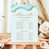 金ゴールドグリッターブルー大理石瑪瑙サービス価格 メニュー