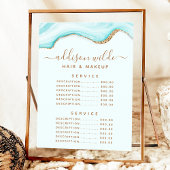 金ゴールドグリッターブルー大理石瑪瑙サービス価格 メニュー