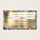 金ゴールドグリッターブルーopalギフトカード (裏面)