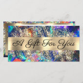 金ゴールドグリッターブルーopalギフト券 (正面/裏面)