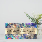 金ゴールドグリッターブルーopalギフト券 (スタンド正面)