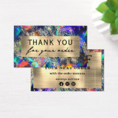 金ゴールドグリッターブルーopal割引カード (デスク)