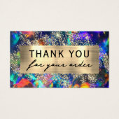 金ゴールドグリッターブルーopal割引カード (正面)