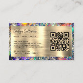 金ゴールドグリッターブルーopal名刺 名刺 (裏面)