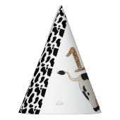 金ゴールドグリッタープリントファースト誕生日 パーティーハット (左)