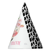 金ゴールドグリッタープリントファースト誕生日 パーティーハット (右)