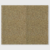 金ゴールドグリッタープリント金属包装紙 ラッピングペーパー (フラット)