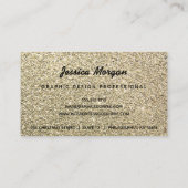 金ゴールドグリッタープロフェッショナル名刺 名刺 (裏面)