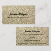 金ゴールドグリッタープロフェッショナル名刺 名刺 (正面/裏面)