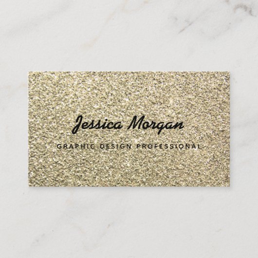 金ゴールドグリッタープロフェッショナル名刺 名刺 (正面)