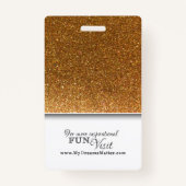 金ゴールドグリッタープロフェッショナルCNAナースDr写真名 バッジ (裏面)