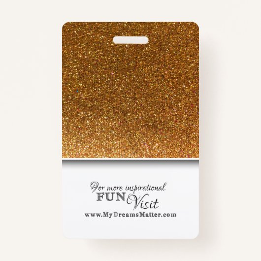 金ゴールドグリッタープロフェッショナルCNAナースDr写真名 バッジ (裏面)