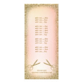 金ゴールドグリッターヘアサロンラックカード ラックカード (裏面)