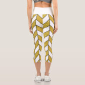 金ゴールドグリッターヘリンボーンシェブロン カプリレギンス (裏面)