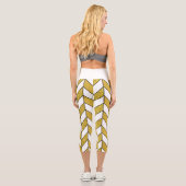 金ゴールドグリッターヘリンボーンシェブロン カプリレギンス (裏面)