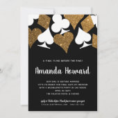 金ゴールドグリッターベガステーマバチェロレッテ招待状 招待状 (正面)