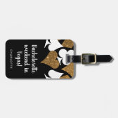 金ゴールドグリッターベガスバチェロレッテラゲージタグ ラゲッジタグ (正面横)