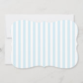 金ゴールドグリッターベビーシャワーブルーストライプの招待状 招待状 (裏面)