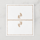 金ゴールドグリッターベビー足ベビーシャワーテント座席表 プレイスカード (外部開封)