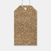 金ゴールドグリッターベージュピンクサンキューパーティー結婚ズ ギフトタグ (裏面)