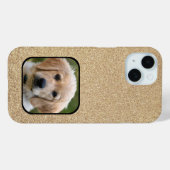 金ゴールドグリッターペット犬の写真 Case-Mate iPhoneケース (裏面 (横))