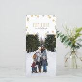 金ゴールドグリッターホリデーフォトカード シーズンカード (スタンド正面)