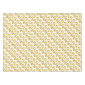 金ゴールドグリッターホリーベリートレンディークリスマス テーブルクロス (正面(横))