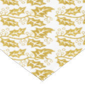 金ゴールドグリッターホリーベリートレンディークリスマス テーブルクロス (アングル)