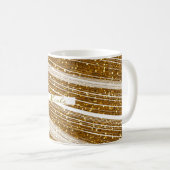 金ゴールドグリッターホワイトスパークルグラモールコーヒーマグ コーヒーマグカップ (正面右)