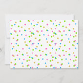 金ゴールドグリッターホワイトスパークルジムティクス誕生日 招待状 (裏面)