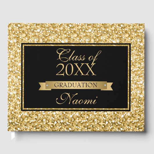 金ゴールドグリッターホワイトスパーク ゲストブック (正面)