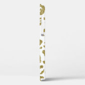 金ゴールドグリッターホワイトチータヒョウアニマルプリント Case-Mate iPhoneケース (裏面 / 左)