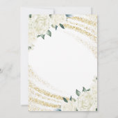 金ゴールドグリッターホワイトフローラ220誕生日 招待状 (裏面)