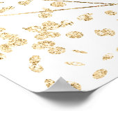 金ゴールドグリッターボホはっきりしたフローラ卒業へようこそ ポスター (角)