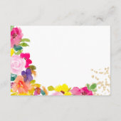 金ゴールドグリッターボホはっきりしたフローラ結婚のシックな詳細 エンクロージャーカード (裏面)