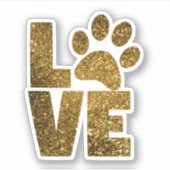 金ゴールドグリッターポーラブ シール (正面)