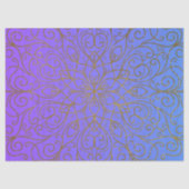 金ゴールドグリッターマンダラ紫から青のグラデーション 薄葉紙 (正面)