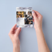 金ゴールドグリッターマーブルミニマルマーケティングフライヤー チラシ (手)