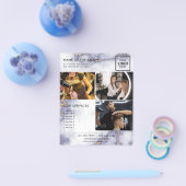 金ゴールドグリッターマーブルミニマルマーケティングフライヤー チラシ (シングル)