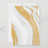 金ゴールドグリッターマーブルロースクール卒業パーティー 招待状 (裏面)