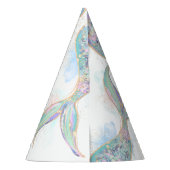 金ゴールドグリッターマーメイドテールアンダーザシー誕生日 パーティーハット (裏面)